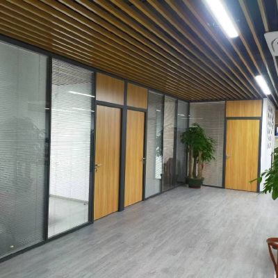 钢化玻璃隔断办公玻璃隔断百叶高隔断活动隔断