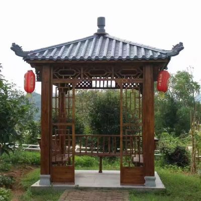 古建园林建设古建长廊定制古建门楼定制四六八角凉亭