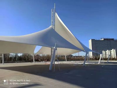 膜结构车棚膜结构汽车棚电动推拉棚充电桩车棚