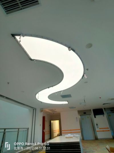 天花安装吊顶卡布灯箱A级防火膜安装软膜