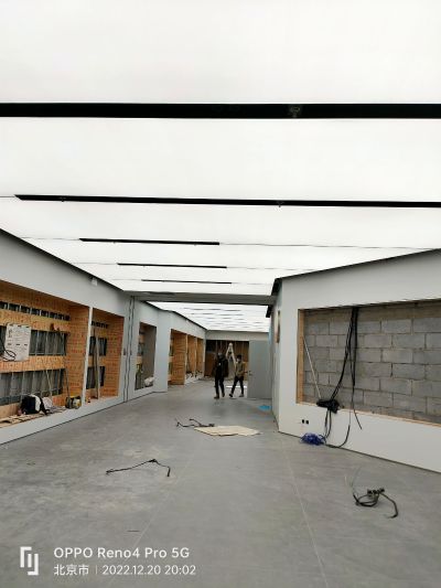 天花安装吊顶卡布灯箱A级防火膜安装软膜