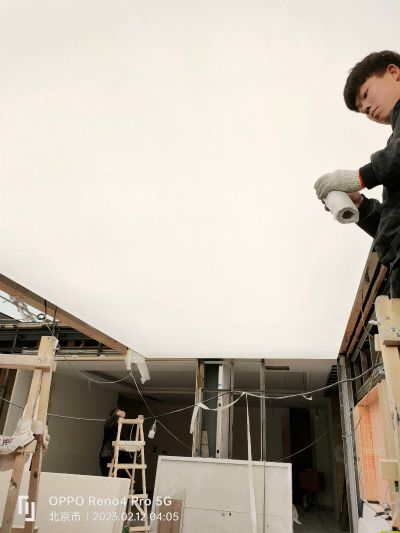 天花安装吊顶卡布灯箱A级防火膜安装软膜