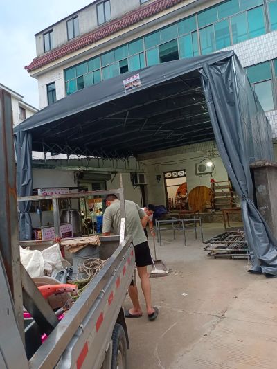 膜结构停车棚活动推拉棚电动推拉棚电瓶车棚