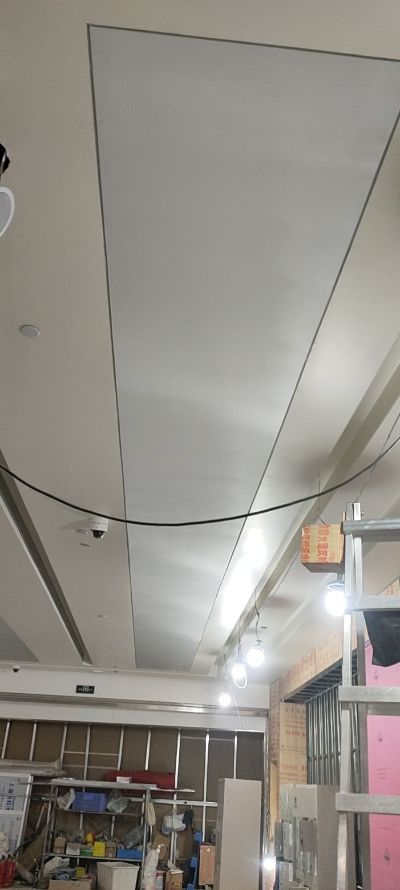 天花安装吊顶卡布灯箱A级防火膜安装软膜