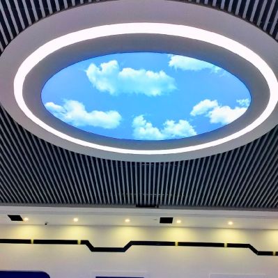 天花安装吊顶卡布灯箱A级防火膜安装软膜