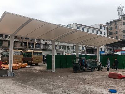 膜结构工程，钢结构膜结构车棚膜结构工程，