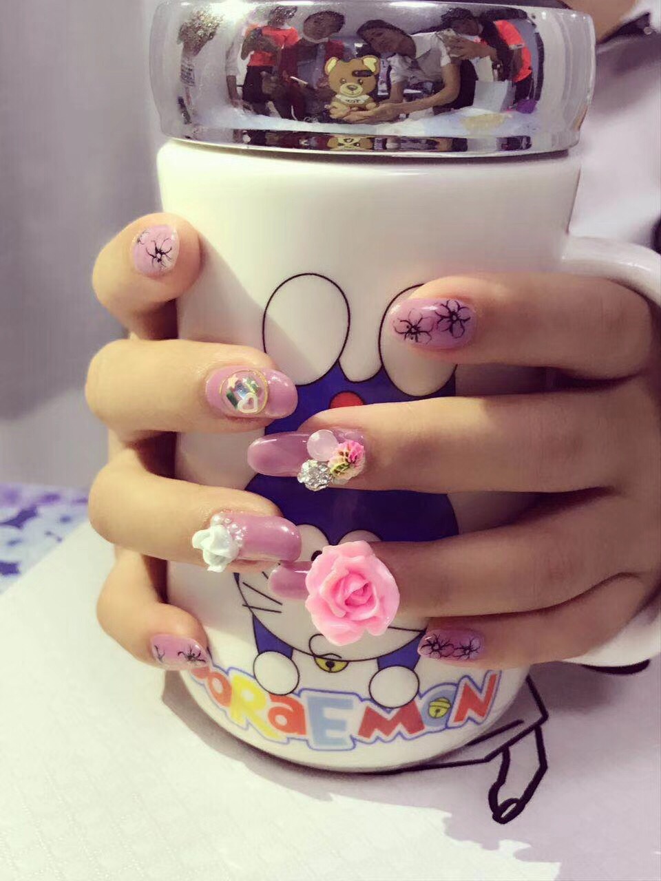 美甲，纹绣，美睫找我，电话13825475420