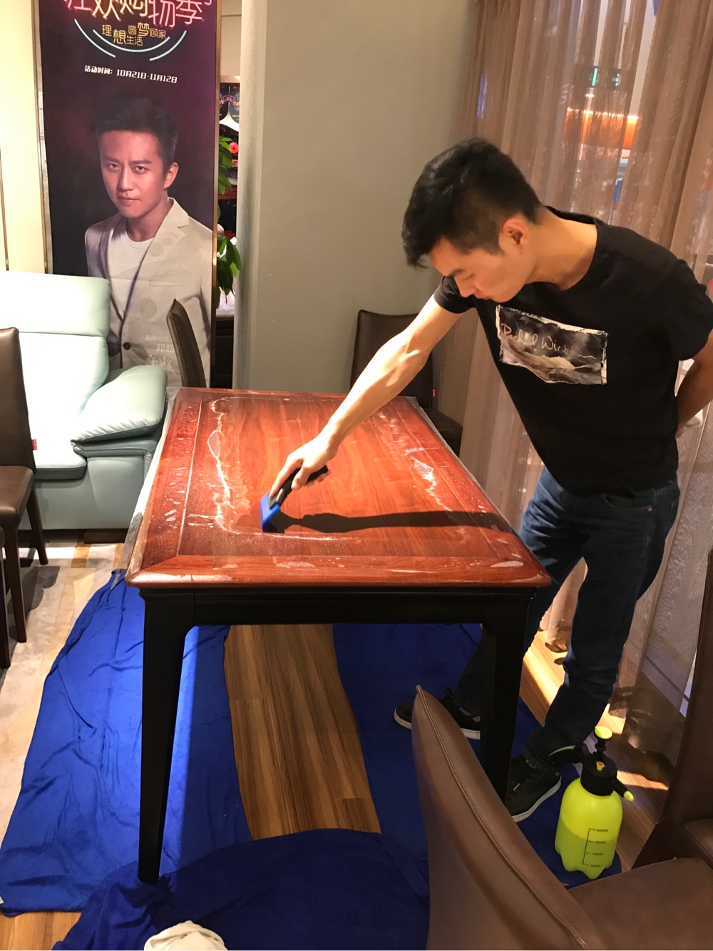 家具维修上色，家具贴膜，