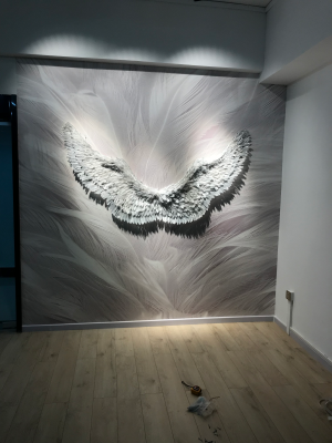 壁画背景墙@素色墙布