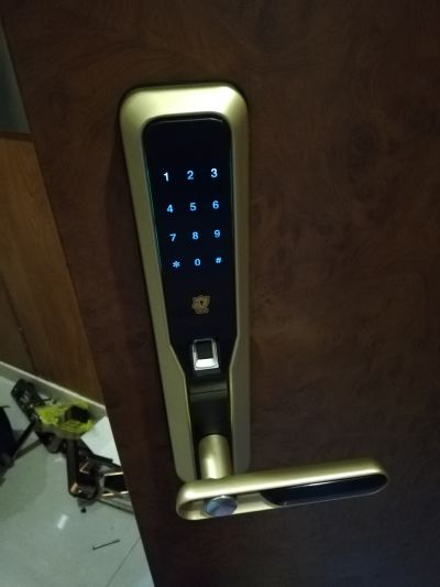 安装智能锁配汽车钥匙防盗门锁木门开孔开装
