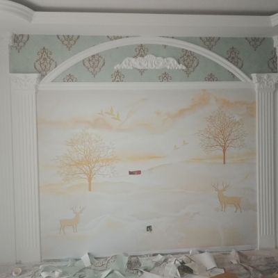 贴墙纸墙布墙纸墙布