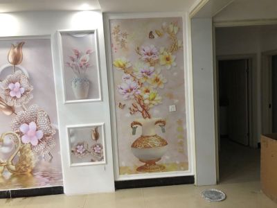 贴墙纸墙布