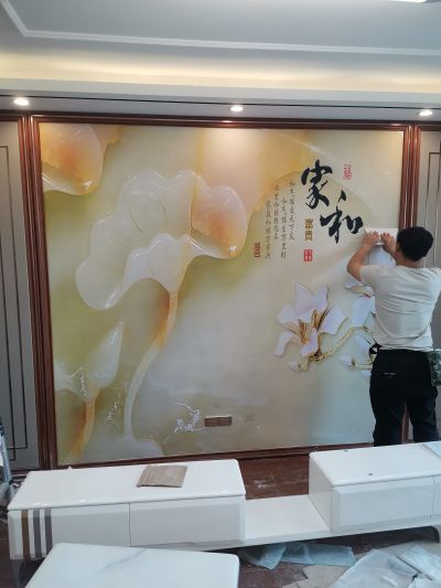 壁纸壁布壁画粘贴