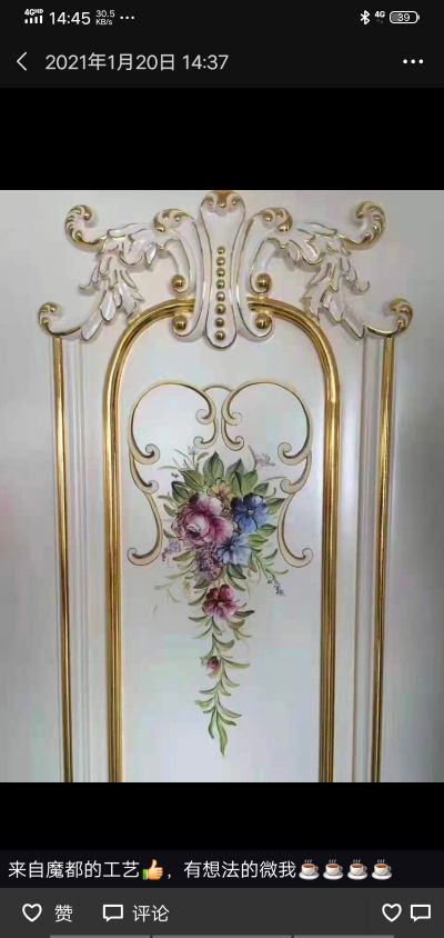 家具维修彩绘家具护墙描金瓷砖修复