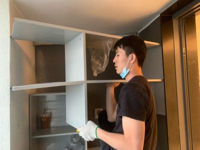 全铝木柜安装无