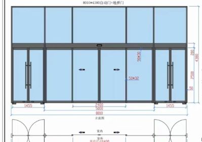 玻璃门控工程自动感应门铝合金门窗不锈钢玻璃等
