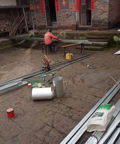 无彩钢棚钢 木栈道防腐木