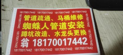 专业疏通下水道，蹲坑改造马桶维修，蜘蛛人安装下水道