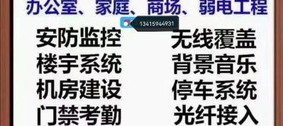 对讲道闸系统监控门禁报警工程安装维护