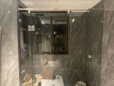 安装单门吊轨移门