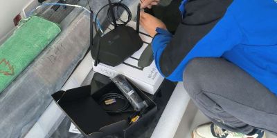 无网络安防监控穿线打孔