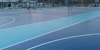 劳务工程环氧地坪漆篮球场丙烯酸车库划线